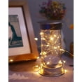 thumbnail image 3 of piezas - Cadena de luces LED para botellas, 2 m, 20 LED, impermeable, alambre de cobre flexible, decoración para Halloween, Navidad, fiestas, bodas, jardín, césped, blanco cálido [Clasificación energé, 3 of 5