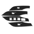 thumbnail image 4 of Window Switch Panel Trim Window Lift Button Frame Door Armrest Panel Trims Window Switch Panel Decor 4pcs Carbon Fiber Style Window Lift Switch Button Trim Cover Fit For   2019, 4 of 8