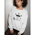 thumbnail image 2 of But First Coffee Butterflies Sweatshirt Women -Image by Shutterstock, Female x-Large, 2 of 4