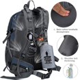 thumbnail image 2 of Waterproof Lightweight Outdoor Daypack Hiking,Camping,Travel Backpack for Men Women Blue, 2 of 3