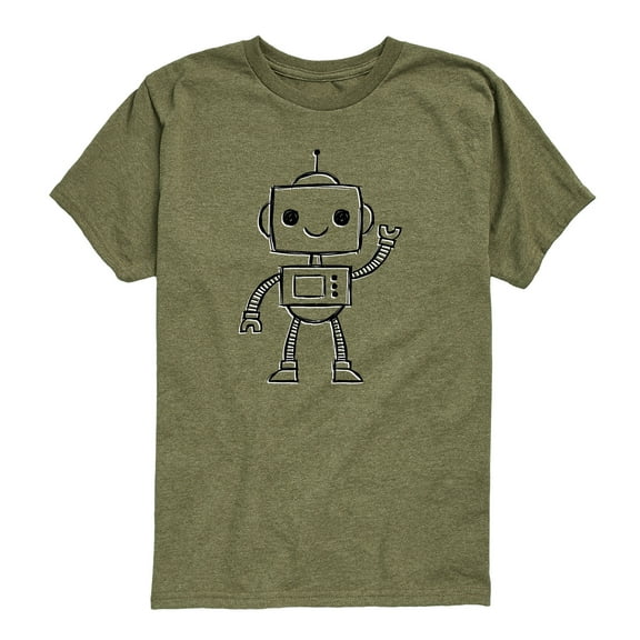 Instant Message - Robot Sketch - Toddler Short Sleeve Tee