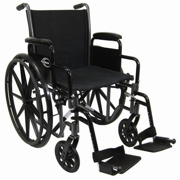 Karman Light Weight Wheelchair with Elevating Legrests in 18" Seat and Removable Footrests