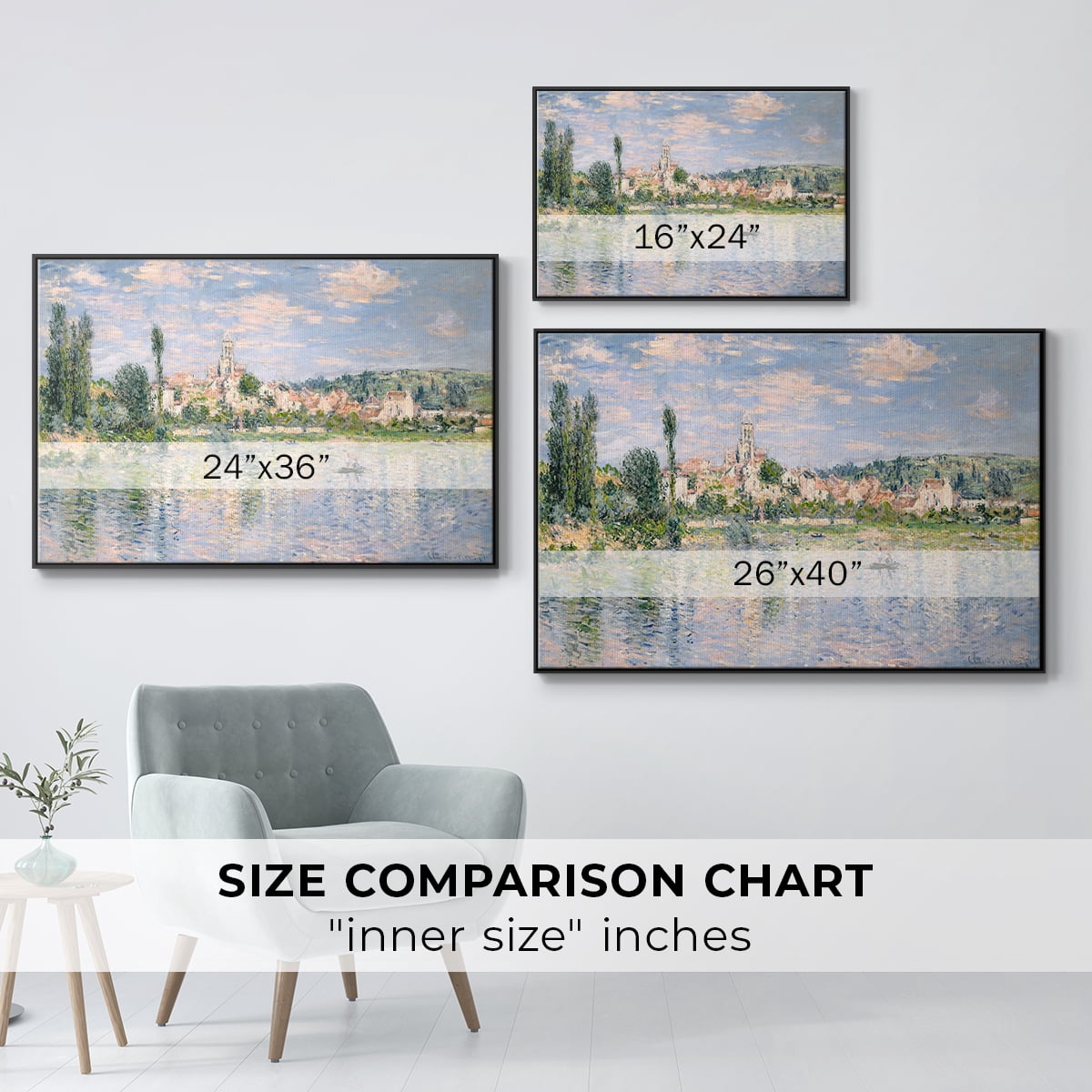 Vintage Landscape-CXXV By Wexford Home Framed in Black Wood Gallery Wrapped Canvas 27 in. x 41 in.
