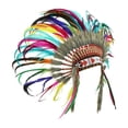 thumbnail image 4 of Diadema con de inspiración , sombrero de jefe americano para espectáculos y festivales, 4 of 9