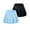 Sky Blue+Black, variant on Esho Girls Casual Mini Skirts with Liner, Teens Kids Athletic Solid Culottes Pleated Skater Skirt Skorts, 4-14 Years