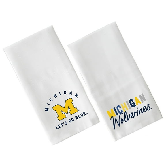 Little Birdie  Michigan Wolverines Two-Pack Tea Towel Set