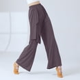 thumbnail image 4 of gbyLJF Womens Casual Pants 2024 Fashion Summer Thin Section Lounge Pants Elastic Waist Loose Comfy Wide Leg Pants A01_Purple L, 4 of 5
