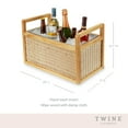 thumbnail image 4 of Twine Rattan & Wood Beverage Tub, Drink Tub for Wine Champagne Beer 6.5 Gal, 4 of 5