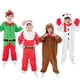 thumbnail image 2 of Mono unisex para niños con forma de galleta de jengibre, elfo ayudante de Papá Noel, disfraz de muñeco de nieve rojo de Papá Noel, traje de Año Nuevo 2024, 2 of 5
