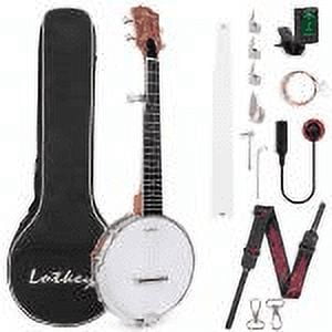 5 String Tenor Banjo 26 inch Okoume Neck with Bag for Beginner Gifts