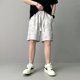 thumbnail image 3 of Pantalones cortos sucios para hombre, de alta gama, de verano, holgados, de pierna recta, 2024, nuevos pantalones deportivos de cinco puntos de moda, 3 of 5