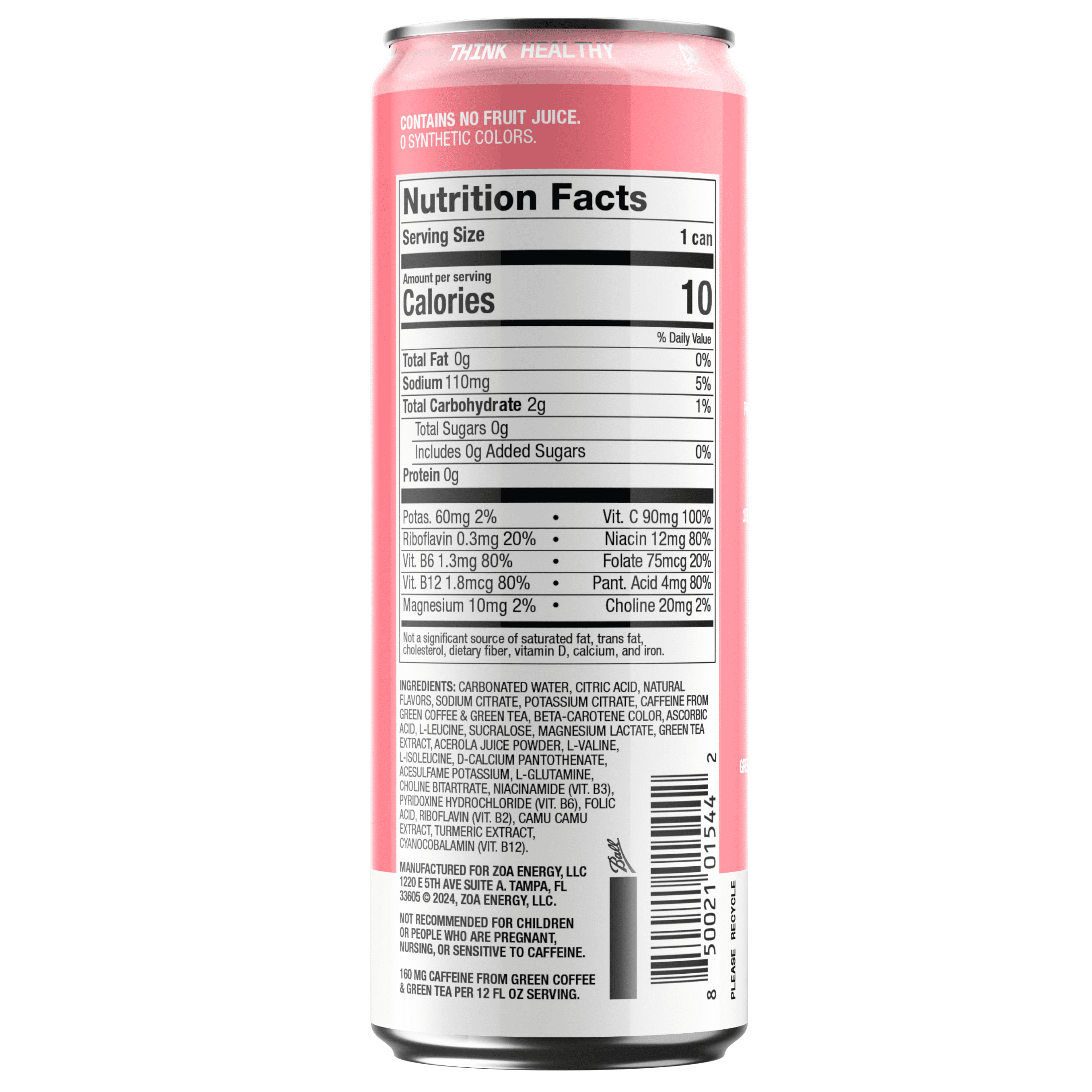 ZOA Zero Sugar Energy Drink, Tropical Punch, 12oz (12-Pack) - Shop Black  Friday Deals for 2024! - Walmart.com