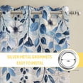 thumbnail image 6 of Blue Coastal Starfish Kitchen Curtains Window Panels, Beach Nautical Shell Eucalyptus Vintage Insulated Window Treatment Curtain, Grommet Curtains for Bedroom/Living Room/Bathroom, 2 Piece 42"Wx84"L, 6 of 8