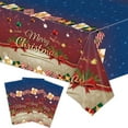 thumbnail image 4 of sruoe Tablecloth, 54 X 108in Christmas Tablecloth, Waterproof Machine Washable Foldable Red Rectangle Tablecloths, Table Cloth for Dining, Home, Party Decor, PE, 4 of 6