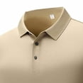 thumbnail image 5 of Big & Tall Men's Short Sleeve Collared Golf Shirt 3-Button Top Pique Jersey Regular Fit T-Shirt Quick Dry Moisture Wicking Soft Stretch Summer Work Business Casual, 5 of 5
