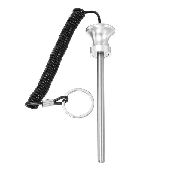 Weight Stack Pin, Weight Gym Pin with Pull Rope, 0.3 x 4.7 Inch for Commercial Home Gym (Silver)