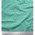 thumbnail image 1 of Soimoi Poly Georgette Fabric Earthworm,Fruit & Insect Printed Craft Fabric by The Yard 42 Inch Wide, 1 of 1