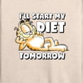 thumbnail image 3 of Garfield - Start My Diet Tomorrow - Women's Lightweight French Terry Long Sleeve Shirt, 3 of 5