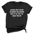 thumbnail image 2 of Tejiojio Tops for Women, Summer Women's Shirt Tees Funny Cute Short Sleeve Fun Letter Print T Shirt Gift Tops Blouse Gift For Couples, 2 of 6