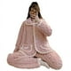 thumbnail image 4 of Pijama de vellón coral para mujer, cárdigan dulce de invierno, manga larga, talla grande, traje de ropa de casa para niña gordita, 4 of 4