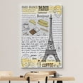 thumbnail image 3 of wall26 Canvas Wall Art - Vintage Style Coffee Art with Eiffel Tower - Giclee Print Gallery Wrap Modern Home Art Ready to Hang - 24x36 inches, 3 of 5
