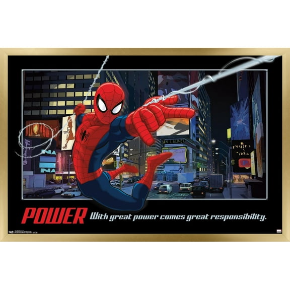 Marvel Comics - Spider-Man - Power Wall Poster, 22.375" x 34", Framed
