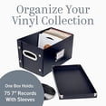 thumbnail image 3 of Snap-N-Store Caja de discos de vinilo 45, para almacenamiento de vinilo de 45 RPM, 8,25 x 7,5 x 14,5 pulgadas, negro, SNS02079, 7 pulgadas, 1 paquete, 3 of 5