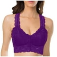 thumbnail image 1 of Sport Bras Women Adjustable Minimizer Wireless Bra With Full Coverage All-Day Ease Queen Size Bra Purple S, 1 of 5