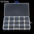 thumbnail image 2 of 15/10/24 Slots Clear Jewelry Storage Box Detachable Case Craft Beads Organizer, 2 of 8