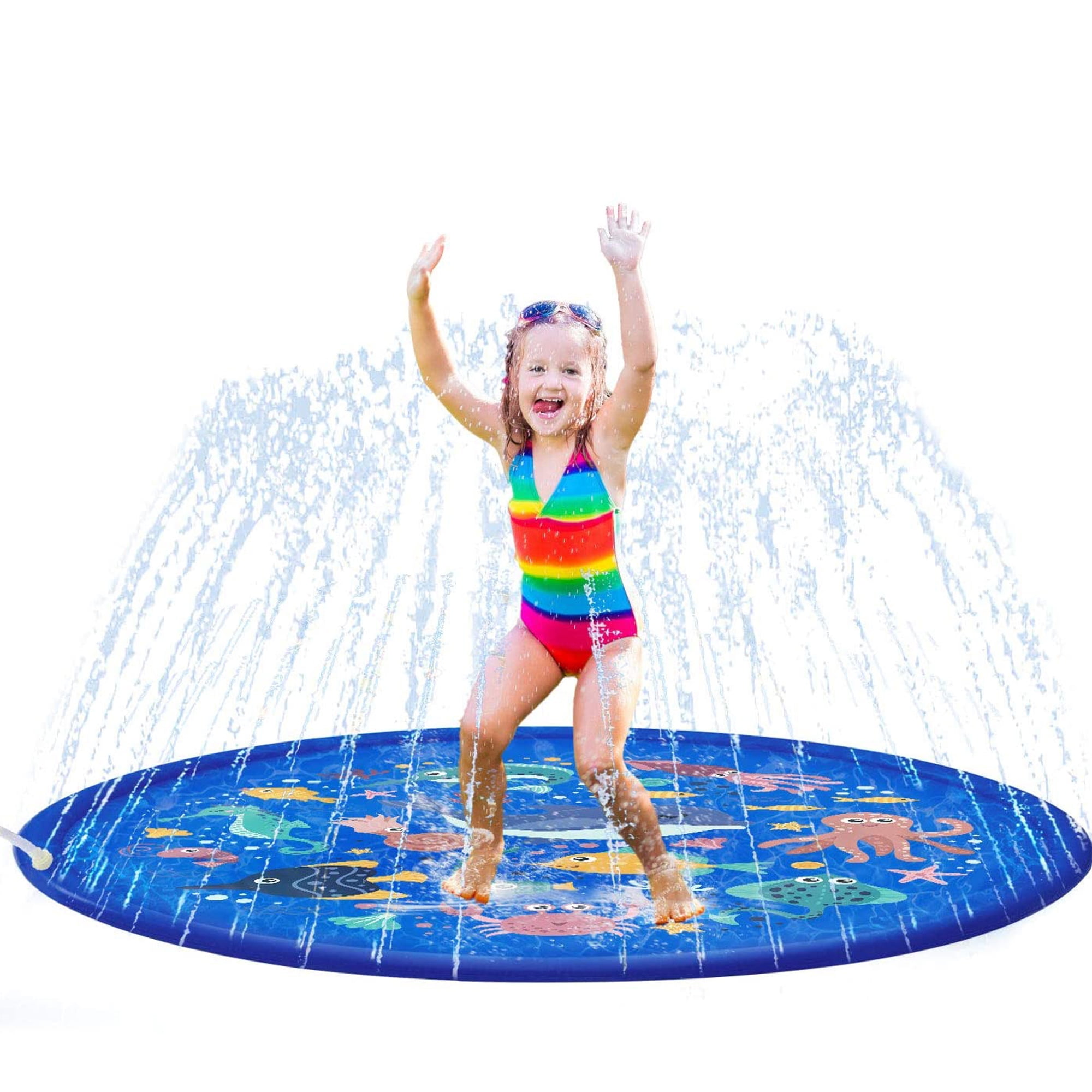 Fun Little Toys Inflatable Splash Sprinkler Pad for Kids Toddlers Dogs Kiddie Baby Pool,Outdoor
