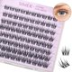thumbnail image 1 of Lash Clusters 80 piezas de pestañas en racimo de aspecto natural, extensión de pestañas DIY, pestañas individuales de manga de 10 a 16 mm, rizo en D mixto, racimos de pestañas de anime esponjosos y es, 1 of 5