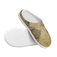 thumbnail image 3 of Lsque Vintage World Map Pattern Womens Comfort Cotton on Scuff With Memory Foam and Anti-skid Sole Slipper-37/38, 3 of 7