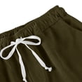 thumbnail image 6 of Nestiefly Men's Corduroy Pants Wide Leg Straight Sweatpants Elastic Waist Drawstring Casual Loose Fit Trousers Plus Size Clothes Dark Green 2XL, 6 of 7