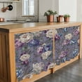 thumbnail image 6 of Spring Flowers Tier Curtains 36 Inch Length, Farmhouse Retro Botanical Purple Blue Floral Cafe Short Curtains for Bathroom Over Sink, Small Kitchen Curtain Light Filtering Drapes 2 Panels 27.5"Wx36"L, 6 of 8