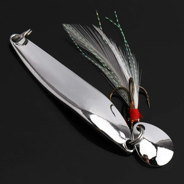 Alician 5/7/10/13g Premium Fishing Lure With Feather Willow Blades Metal Spinner Bait For Seawater Freshwater Gold 10g