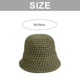 thumbnail image 2 of Sombrero de paja hueco con circunferencia de la cabeza de 56-58 cm, sombrero de verano para mujer, sombrero para el sol, sombrero de pescador anti-ultravioleta, 2 of 5