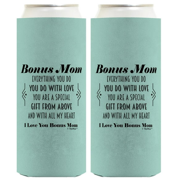 Adoptive Mom Gifts For Women Bon-s You Are Gift From Above Poem 2-Pack Ultra Slim Can Thermocoolers