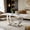 Silver+White-69.3in, variant on Fehomix 50.4 Inch Modern Rectangular Coffee Table with Marble Pattern Top & Silver Metal Base, Industrial Minimalist Living Room Center Table, Easy Assembly Sturdy Design