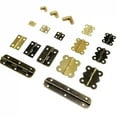 thumbnail image 3 of 12Pcs Mini Lengthened Antique Brass Bronze Jewelry Chest Gift Wooden Music Box Wine Case Dollhouse Cabinet Door Hinge with Screw, 3 of 10