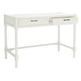 thumbnail image 3 of SAFAVIEH Filbert Solid Retro 2-Drawer Writing Desk, Distressed White, 3 of 14