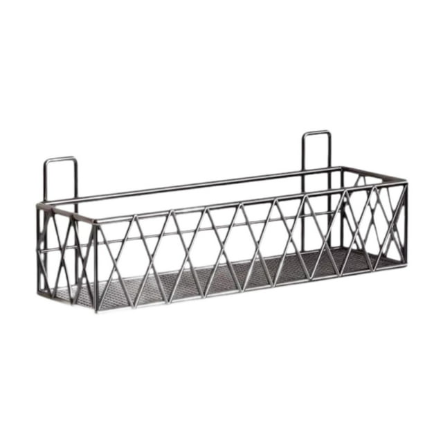 Estante de pared para baño, estante colgante de pared, organizador de ducha, organizador de almacenamiento de cocina resistente para lavandería de Negro