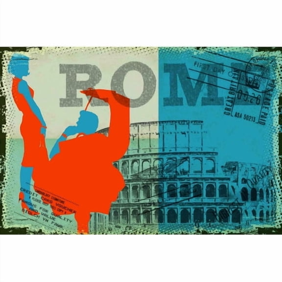 Marmont Hill "Travel Rome" by Saturday Evening Post Painting Print on Canvas