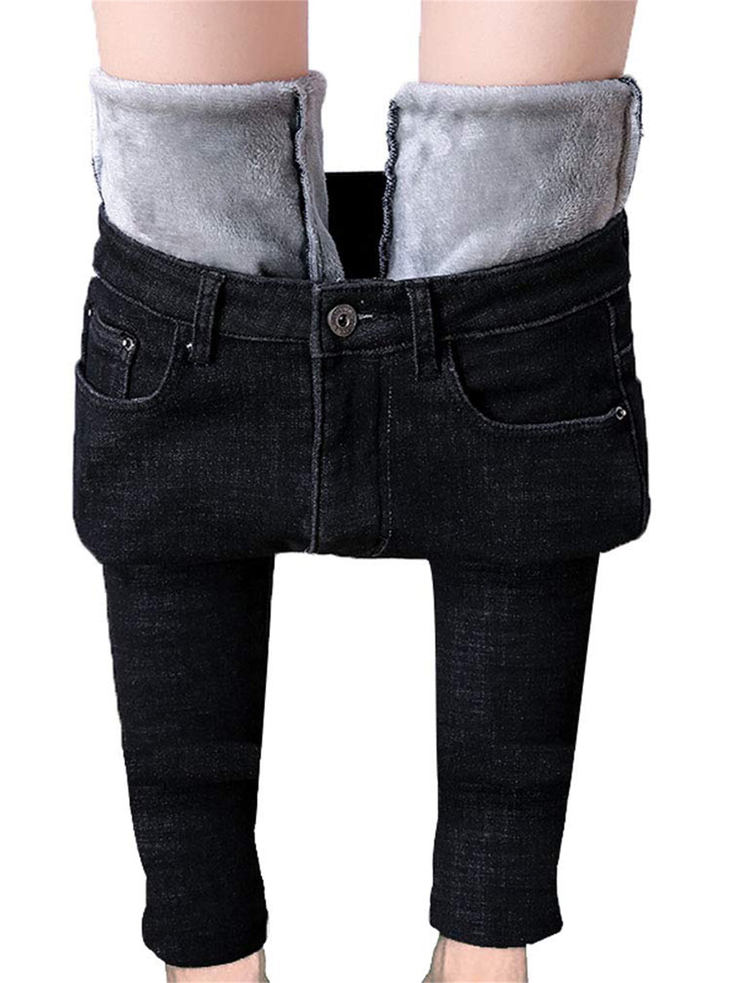 fleece denim jeggings