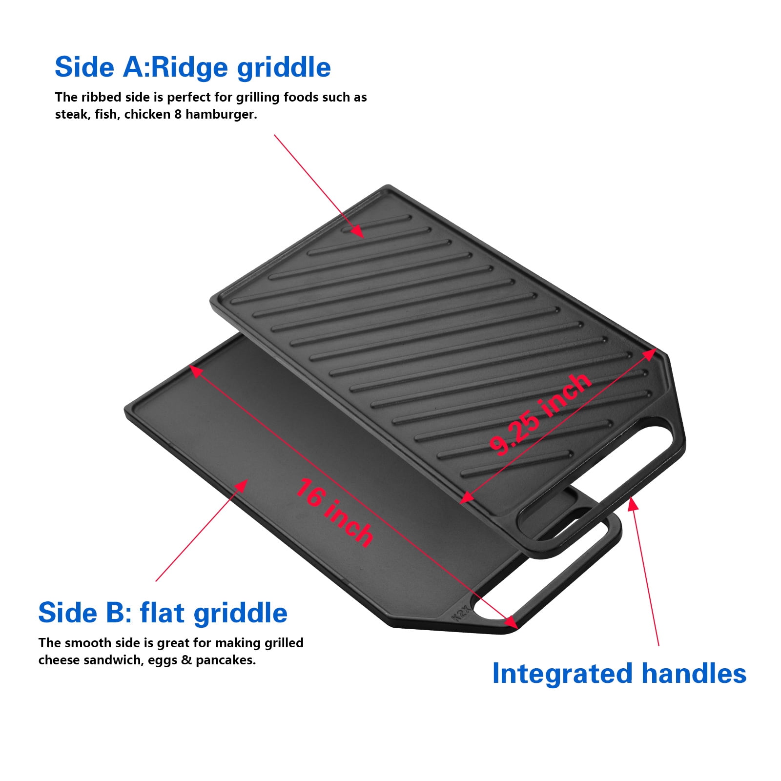 30 inch Gas Cooktop Griddle Grill, NG/LPG Dual Fuel Gas Stove top with Thermocouple Protection, Stainless Steel Gas Stove Top for Kitchen RV