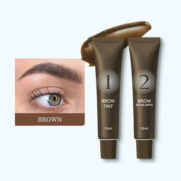 Erna Henna Eyelash Eyebrow Dye Tint Kit Eyebrow Gel 15-Minute Fast Drying Cream Brow Semi Permanent Eyebrow Tint Makeup