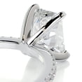 thumbnail image 3 of Blue Jewel 14K White Gold Plated Ring for Her - Radiant Cut Brilliant 2.4 Ct Diamond Ring For Women's - Wedding Ring - Eternity Band Diamond Rings for Her - Solitaire with Accent Diamond Rings, 3 of 6