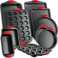 thumbnail image 1 of Open Box NutriChef Deluxe Oven Non Stick Gray Carbon Steel 10 Pc Bakeware Set, 1 of 7