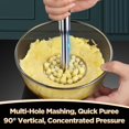 thumbnail image 2 of Potato Masher Stainless Steel, Sturdy Mashed Potato Masher Kitchen Tool, Solid Integrated Potatoes Smasher for Beans, Avocados, Squash, Dishwasher Safe（304 sanding）, 2 of 5