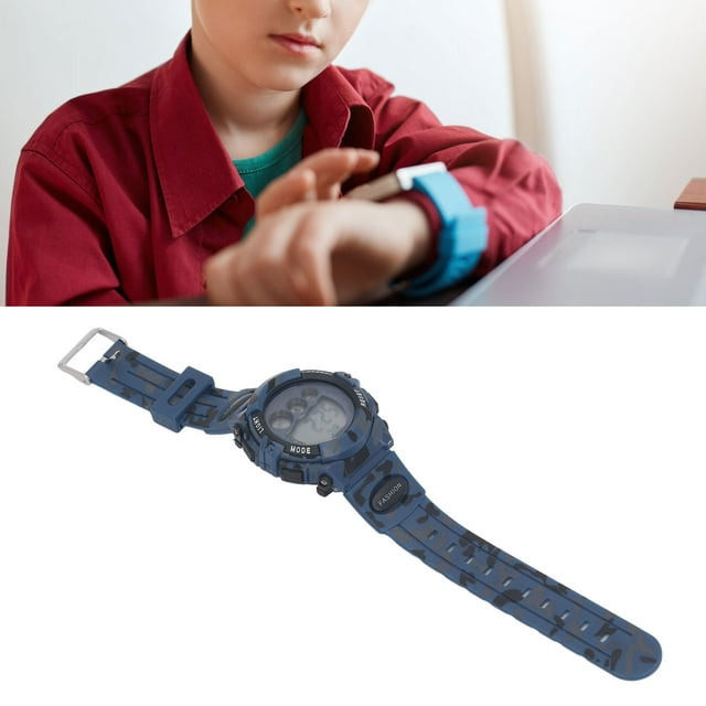 Relaj digital de camuflAJE para niños relajor desesperador visión de la fecha hora dividida alma de tiempo 12/24 HORAS 7 Colores Retroiluminaciónidos Led RELOJ RESTENTE AL