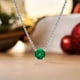 thumbnail image 3 of JeenMata Hermoso collar con colgante de solitario con piedra natal de mayo, talla redonda de 1 quilate, esmeralda, chapado en oro blanco de 18 quilates, mujer, adulto, 3 of 6